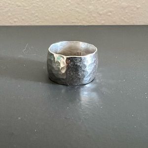 Sterling silver hammered ring